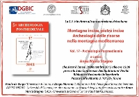 Montagne incise, pietre incise. Archeologia delle risorse nella montagna mediterranea